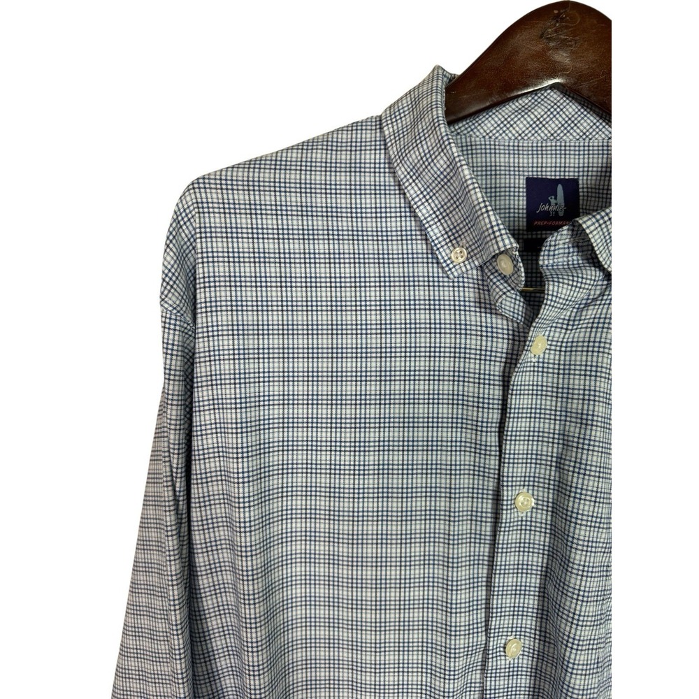 Johnnie-O Prep-Formance Men Red Check Long Sleeve Button Down Shirt Size 2XL XXL - Picture 3 of 5